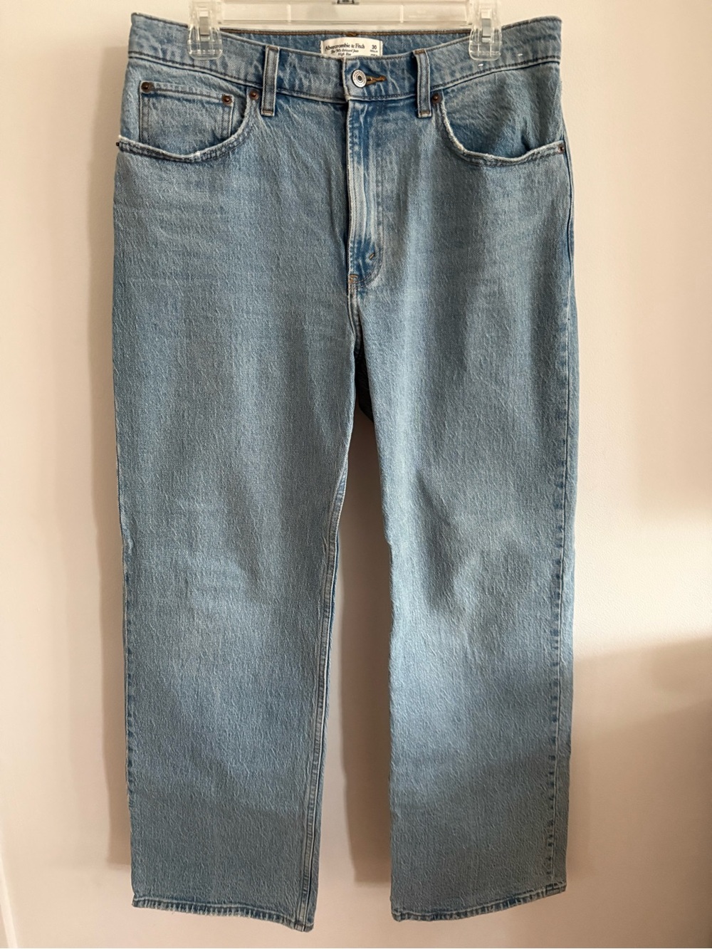 Abercrombie & Fitch Light Blue Straight-Leg Women’s Jeans